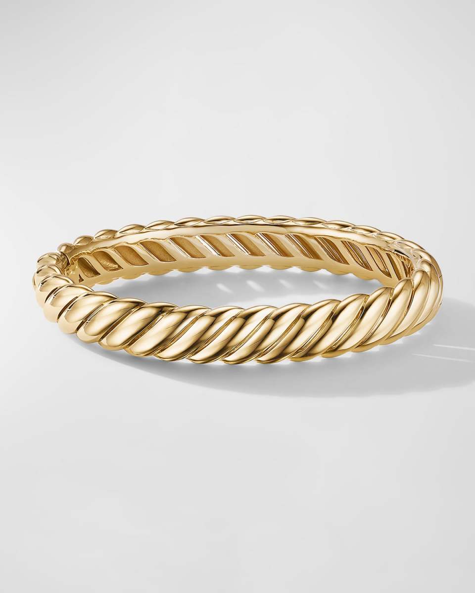 Sculpted Cable Bracelet in 18K Gold, 10mm